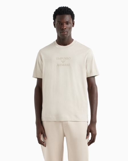 Armani Camiseta De Punto Con Logotipo De Goma A Tono