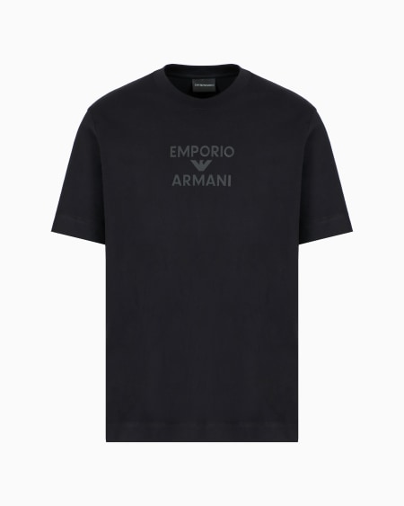 Armani Camiseta de punto con logotipo de goma a tono