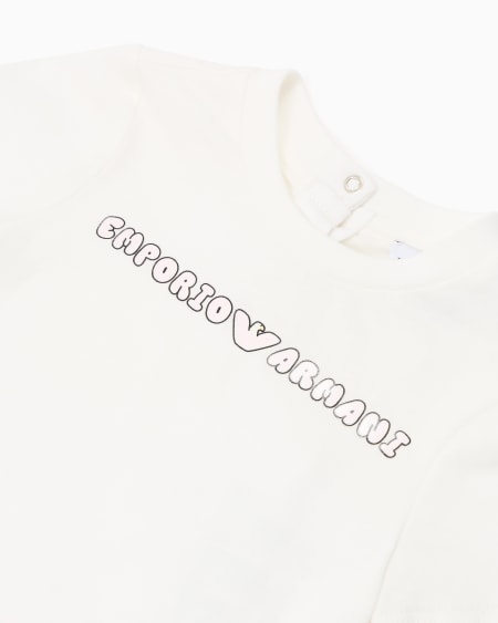 Armani Camiseta De Punto Con Logotipo EA En Versión Dibujo Animado