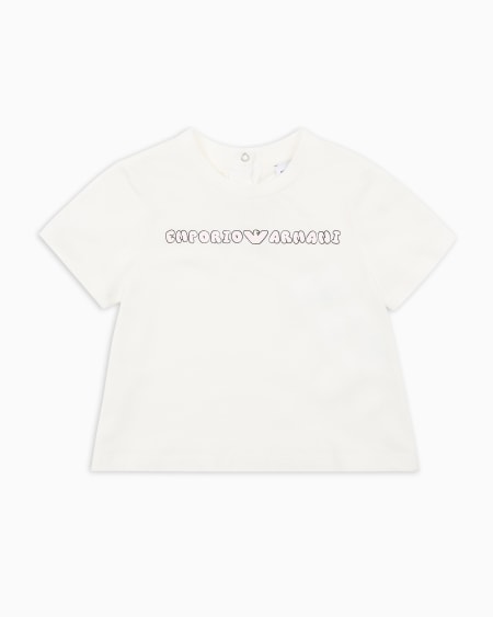 Armani Camiseta de punto con logotipo EA en versión dibujo animado