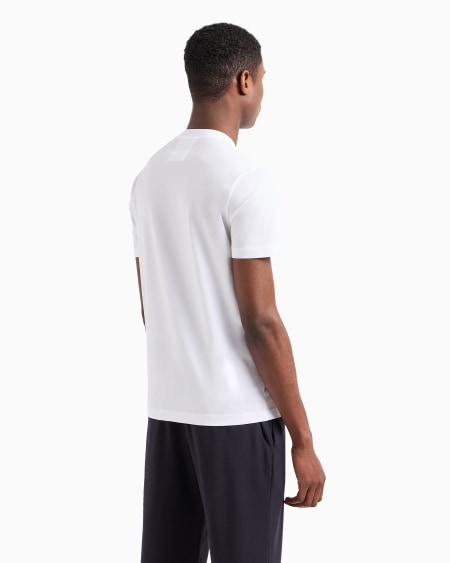 Armani Camiseta De Punto Con Logotipo En Tejido Jacquard