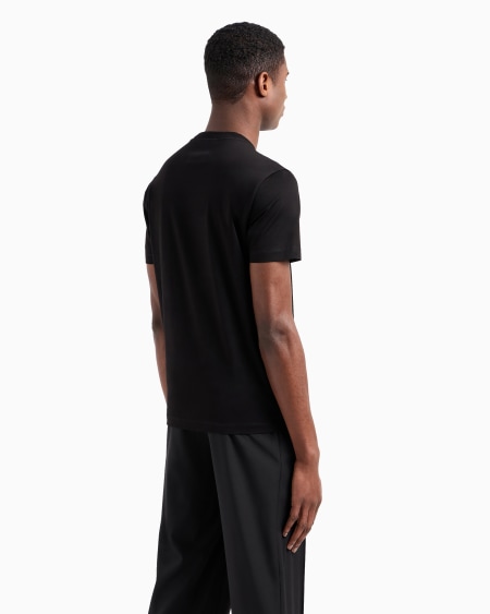 Armani Camiseta De Punto Con Logotipo En Tejido Jacquard