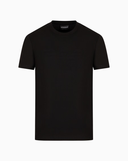 Armani Camiseta de punto con logotipo en tejido jacquard