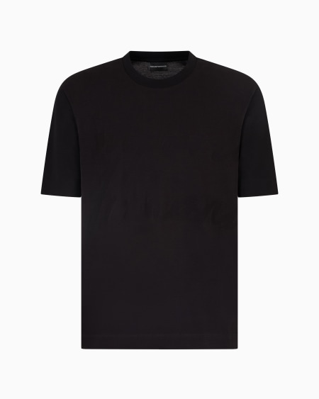 Armani Camiseta de punto con logotipo en tejido jacquard