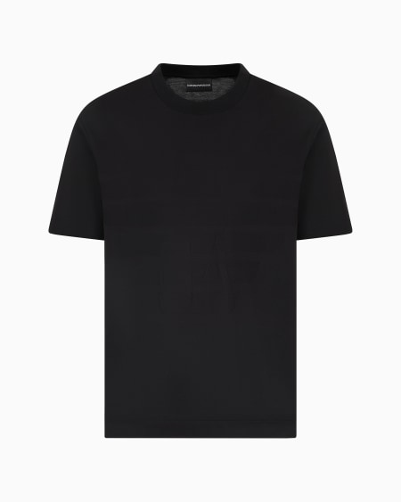 Armani Camiseta de punto con logotipo en tejido jacquard