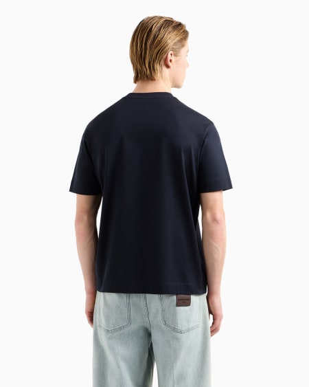 Armani Camiseta De Punto Con Logotipo En Tejido Jacquard
