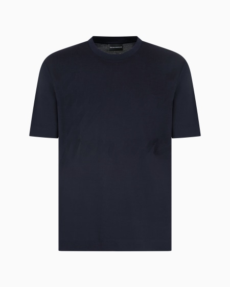 Armani Camiseta de punto con logotipo en tejido jacquard
