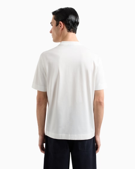 Armani Camiseta De Punto Con Logotipo En Tejido Jacquard