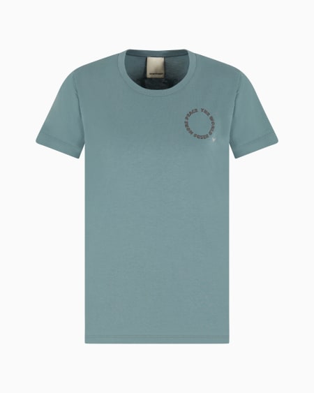 Armani Camiseta de punto con maxiestampado cápsula Peace ASV