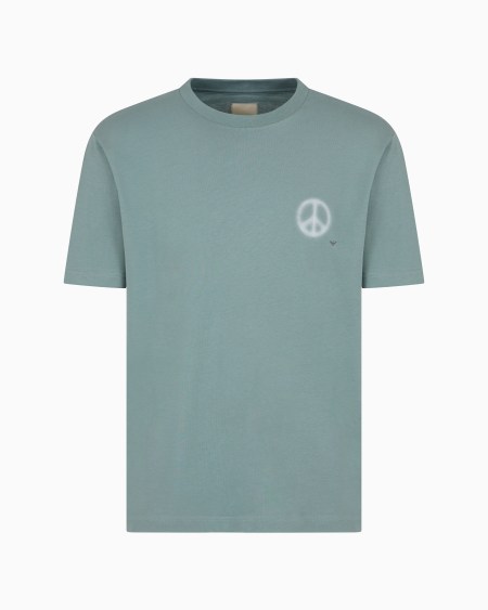 Armani Camiseta de punto con maxiestampado cápsula Peace ASV