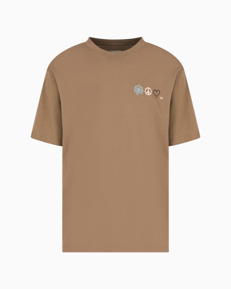 Armani Camiseta de punto con maxiestampado cápsula Peace ASV