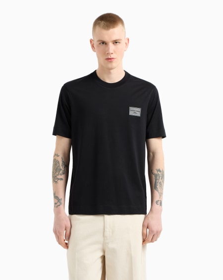 Armani Camiseta De Punto Con Parche Bordado Con Logotipo