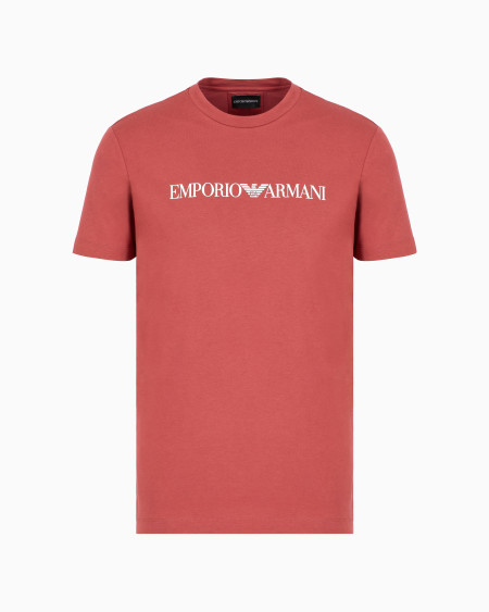 Armani Camiseta de punto de algodón pima con estampado de logotipo