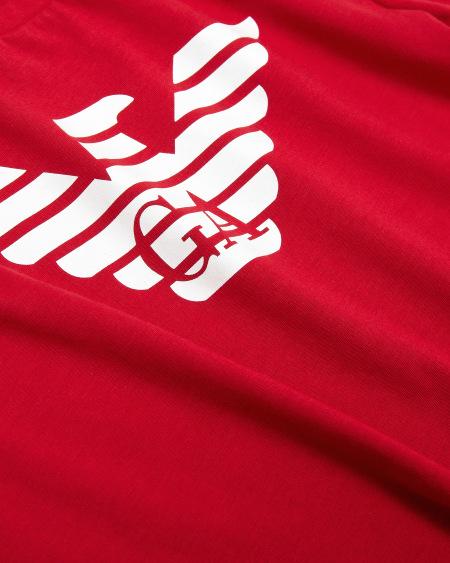 Armani Camiseta De Punto De Algodón Pima Con Logotipo