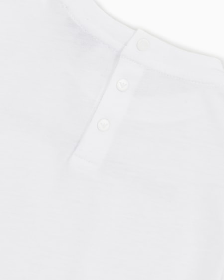 Armani Camiseta De Punto De Algodón Pima Con Logotipo