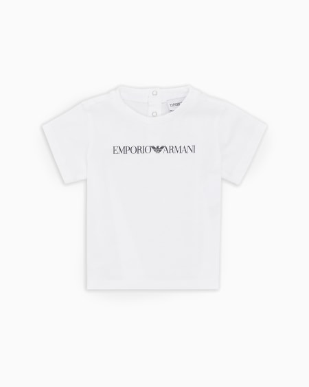 Armani Camiseta de punto de algodón pima con logotipo