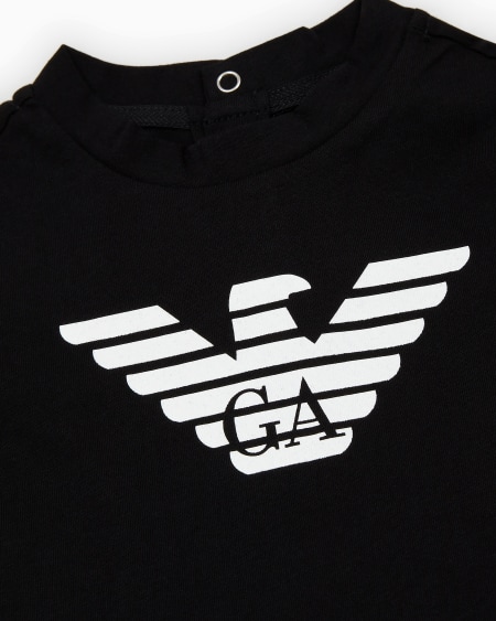 Armani Camiseta De Punto De Algodón Pima Con Logotipo