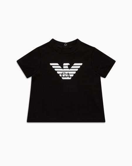 Armani Camiseta de punto de algodón pima con logotipo