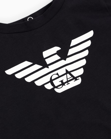 Armani Camiseta De Punto De Algodón Pima Con Logotipo