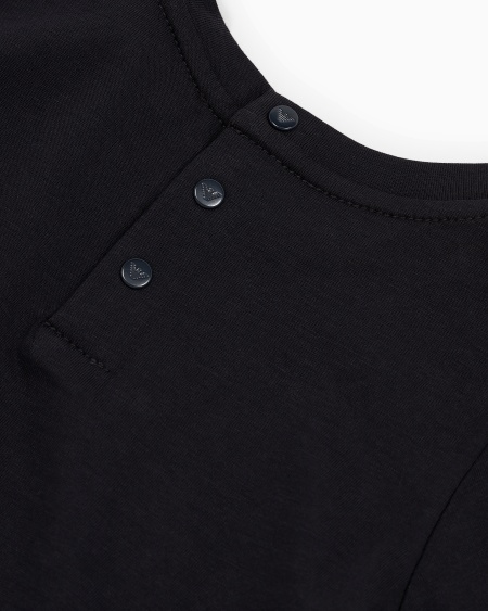 Armani Camiseta De Punto De Algodón Pima Con Logotipo