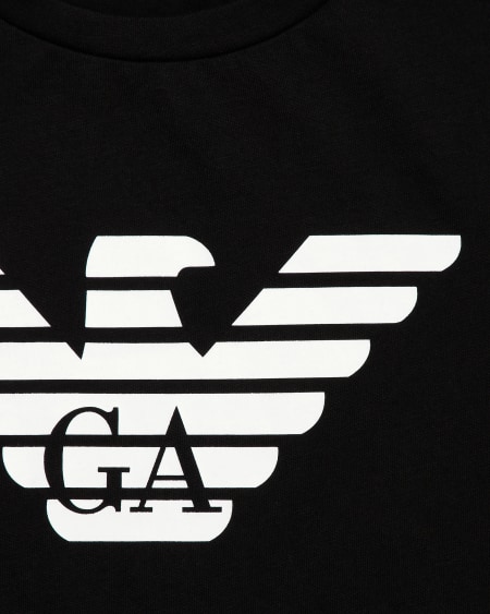 Armani Camiseta De Punto De Algodón Pima Con Logotipo