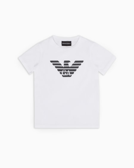 Armani Camiseta de punto de algodón pima con logotipo