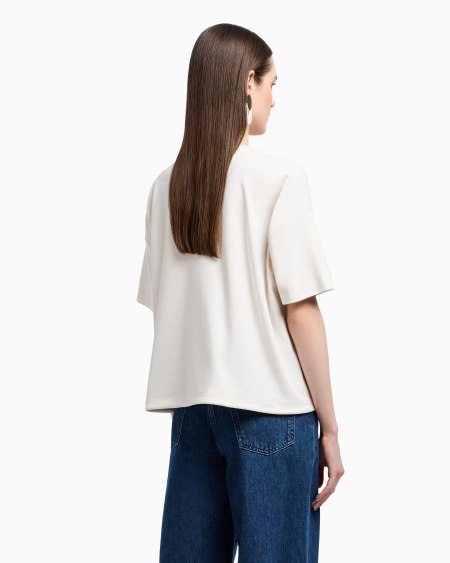 Armani Camiseta De Punto De Algodón Supima Con Bolsillo De Parche Con Logotipo