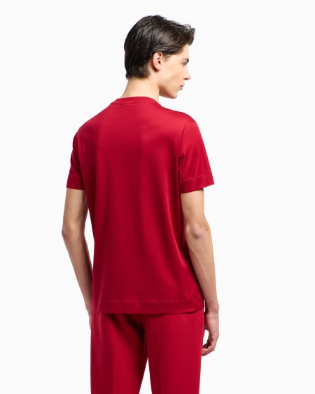 Armani Camiseta De Punto De Mezcla De Lyocell Con Bordado ASV