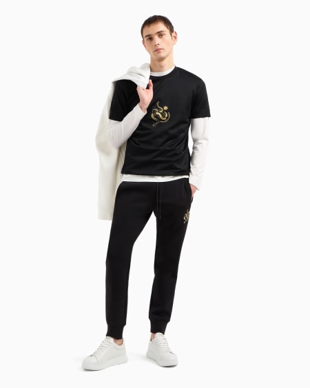 Armani Camiseta De Punto De Mezcla De Lyocell Con Bordado ASV