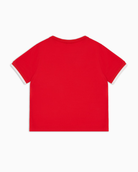 Armani Camiseta De Punto De Mezcla De Lyocell Con Logotipo Bordado ASV