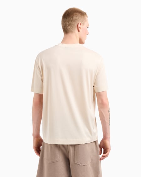Armani Camiseta De Punto De Mezcla De Lyocell Con Logotipo Bordado ASV