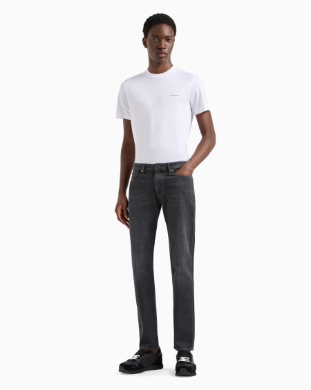 Armani Camiseta De Punto De Mezcla De Lyocell Con Micrologotipo Con Inscripción ASV