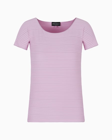 Armani Camiseta de punto de nailon elástico con motivo en tejido jacquard