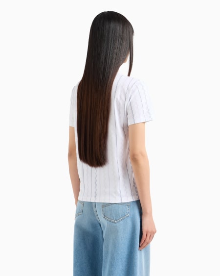 Armani Camiseta De Punto Elástico Con Estampado Integral