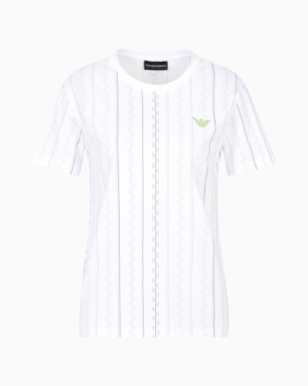 Armani Camiseta de punto elástico con estampado integral
