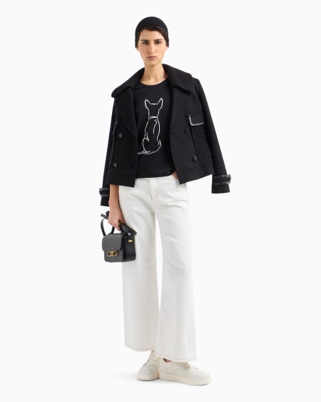 Armani Camiseta De Punto Elástico Con Estampado We Love Dogs #27