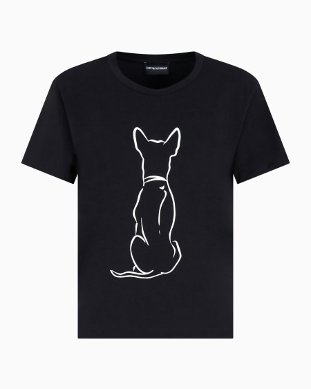 Armani Camiseta de punto elástico con estampado We love Dogs #27