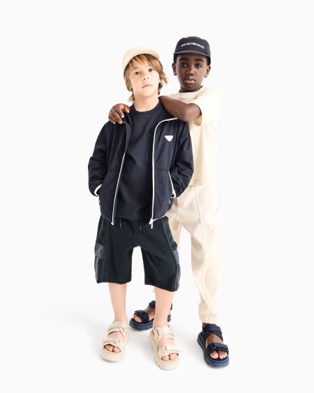 Armani Camiseta De Punto Interlock Con Logotipo Bordado