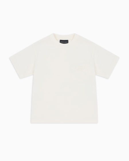 Armani Camiseta de punto interlock con logotipo bordado