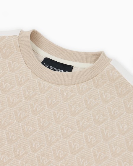 Armani Camiseta De Punto Jacquard Con Motivo Integral De águila