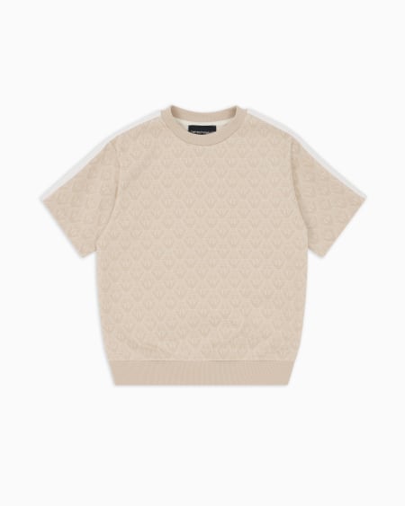 Armani Camiseta de punto jacquard con motivo integral de águila