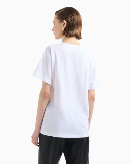 Armani Camiseta De Punto Ligero De Algodón Con Estampado Fotográfico