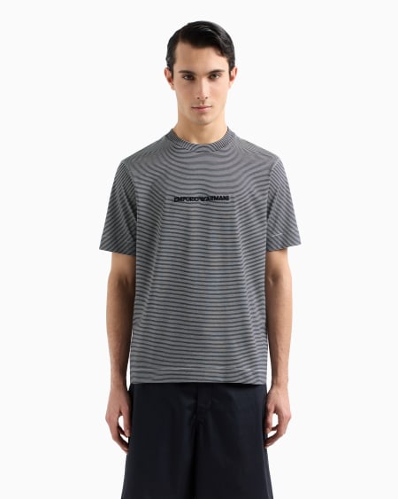 Armani Camiseta De Punto Milrayas Con Bordado Seaside