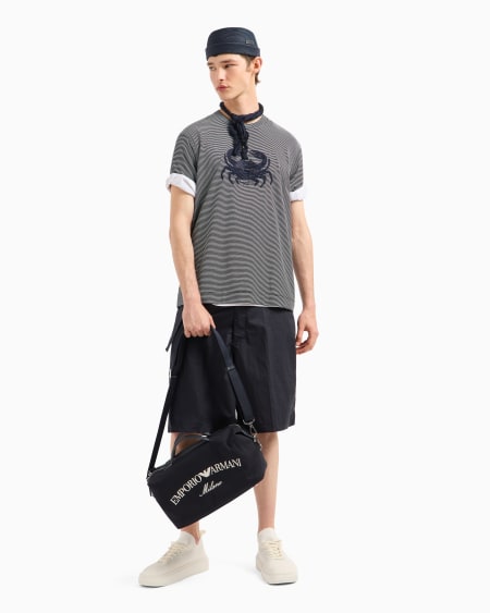 Armani Camiseta De Punto Milrayas Con Bordado Seaside