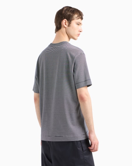Armani Camiseta De Punto Milrayas Con Bordado Seaside