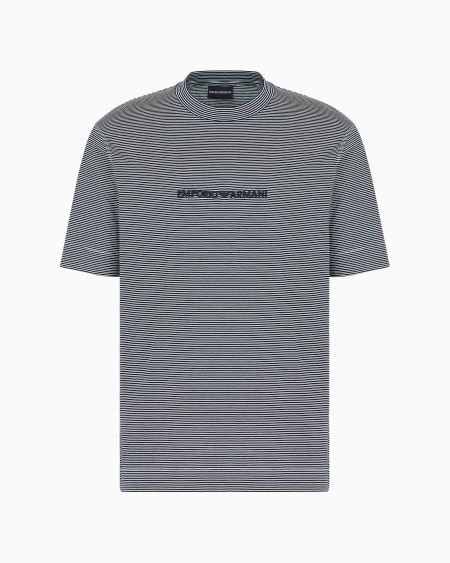 Armani Camiseta de punto milrayas con bordado Seaside