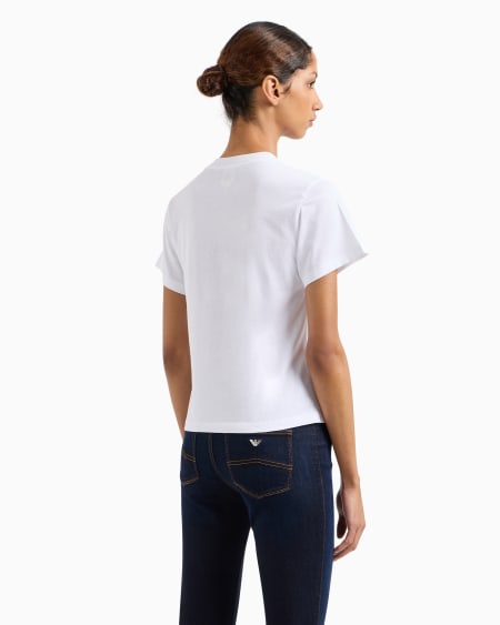 Armani Camiseta De Punto Orgánico Con Estampado De Logotipo ASV