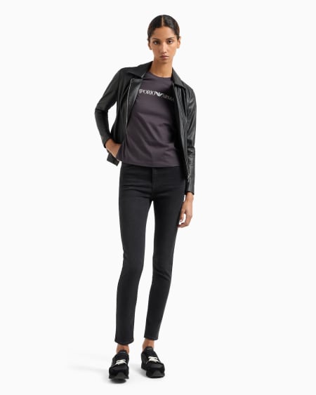 Armani Camiseta De Punto Orgánico Con Estampado De Logotipo ASV