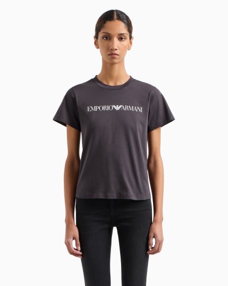 Armani Camiseta De Punto Orgánico Con Estampado De Logotipo ASV