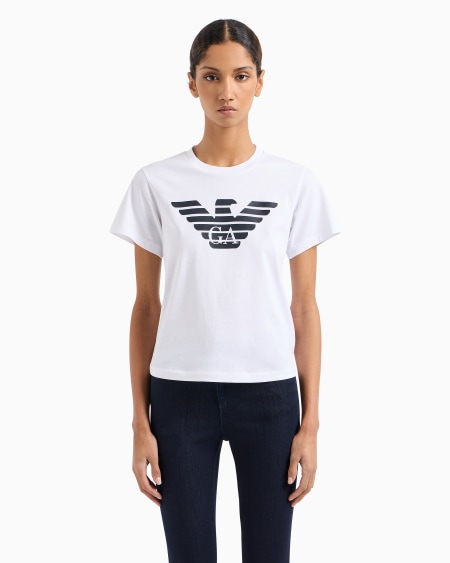 Armani Camiseta De Punto Orgánico Con Estampado De Logotipo ASV